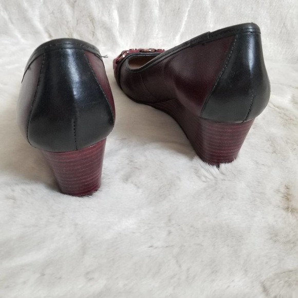 Nurture wedges red & black with rose gold size 7 - Picture 3 of 6